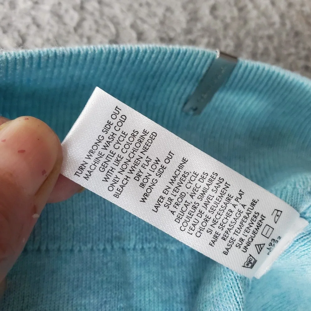 Calvin Klein Sweater Mens XL Blue Soft Knit Modal Blend Relaxed V-Neck Pullover‎